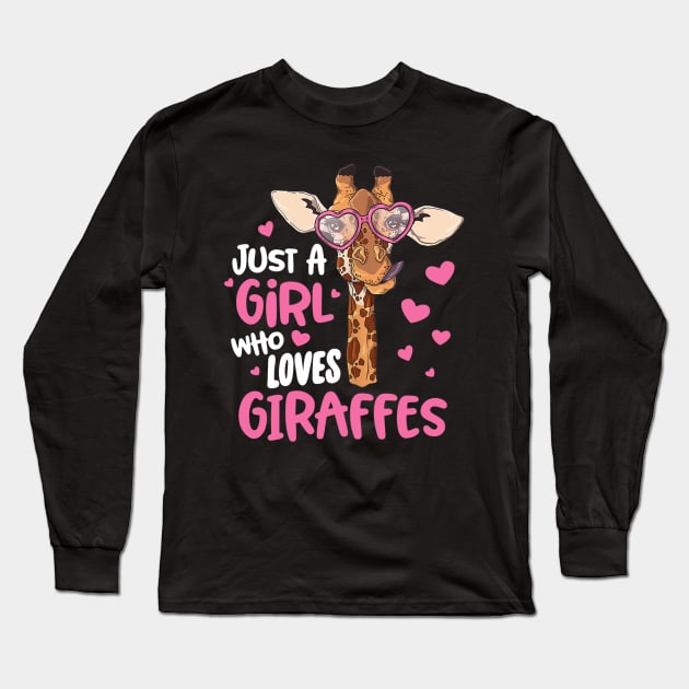 Just A Girl Who Loves Giraffes Long Sleeve T-Shirt by Ortizhw